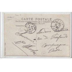 ORROUY : carte photo d'un manège pendant une fête au village vers 1907 - très bon état