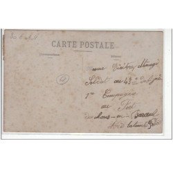 CALAIS : carte photo des funérailles d'un militaires en 1909 - bon état (traces au dos)