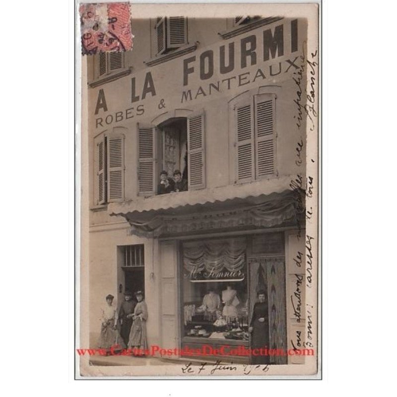 AVIGNON : carte photo du magasin de mode """"a la fourmis"""" rue de la République - bon état (timbre abîmé)