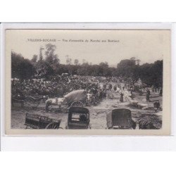 VILLERS-BOCAGE: vue d'ensemble du marché aux bestiauix - très bon état