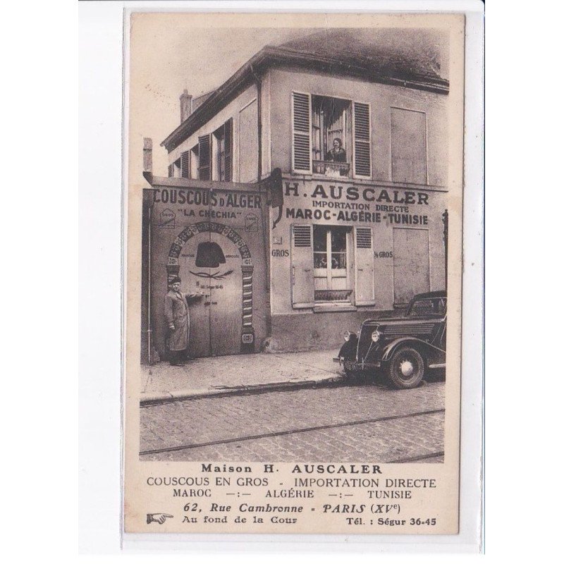 PARIS: 75015 maison H. Auscaler, couscous en gros, automobile - très bon état