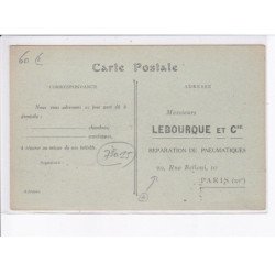 PARIS: 75015 lebourque et Cie, réparation de pneumatiques 10 rue belloni - très bon état