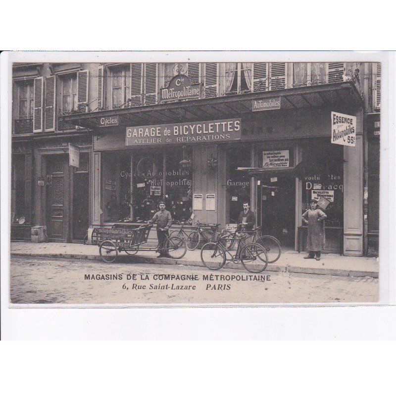 PARIS: 75008, magasins de la compagnie métropolitaine, garage de bicyclettes, vélo-cyclisme - très bon état