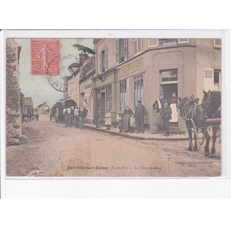 JANVILLE-sur-JUINE: la grande rue, café billard - très bon état