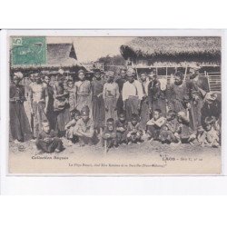 LAOS: le phya patavi, chef kha kouène et sa famille (haut-mékong) - très bon état