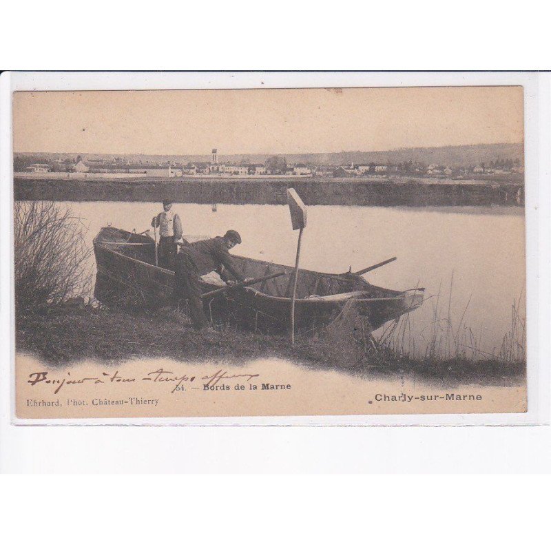CHARLY-sur-MARNE: bords de la marnen canoe - très bon état