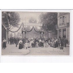 SOISSONS: manoeuvres de 1906, l'arc de triomphe, place de la république - état