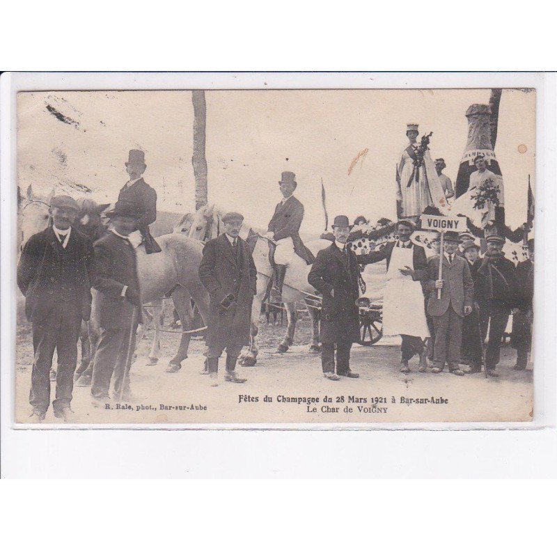 BAR-sur-AUBE: fête du champagne de 1921, le char de voigny - état