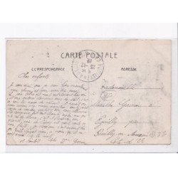 BAR-sur-SEINE: inondation 1910 la route de dijon coupée par le fleuve au pont de villeneuve - très bon état