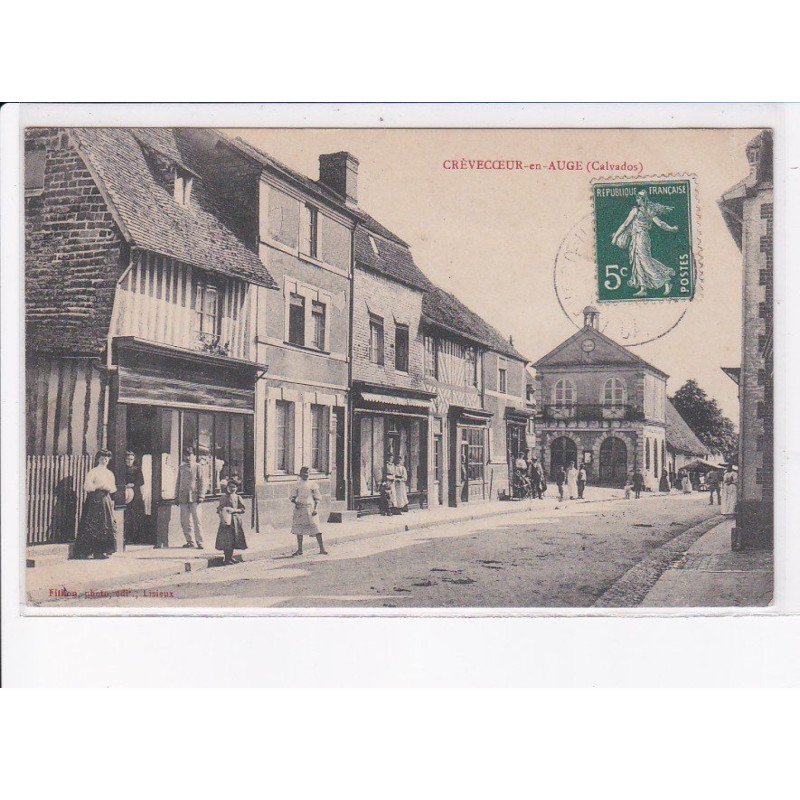 CREVECOEUR-en-AUGE: vue du village - très bon état