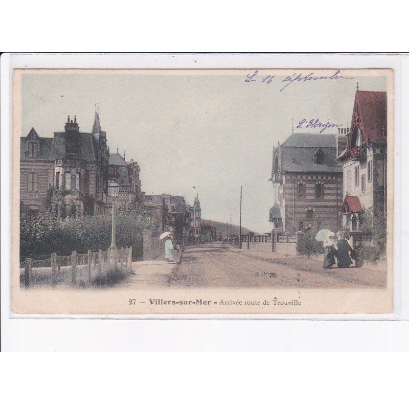 VILLERS-sur-MER: arrivée route de trouville - état