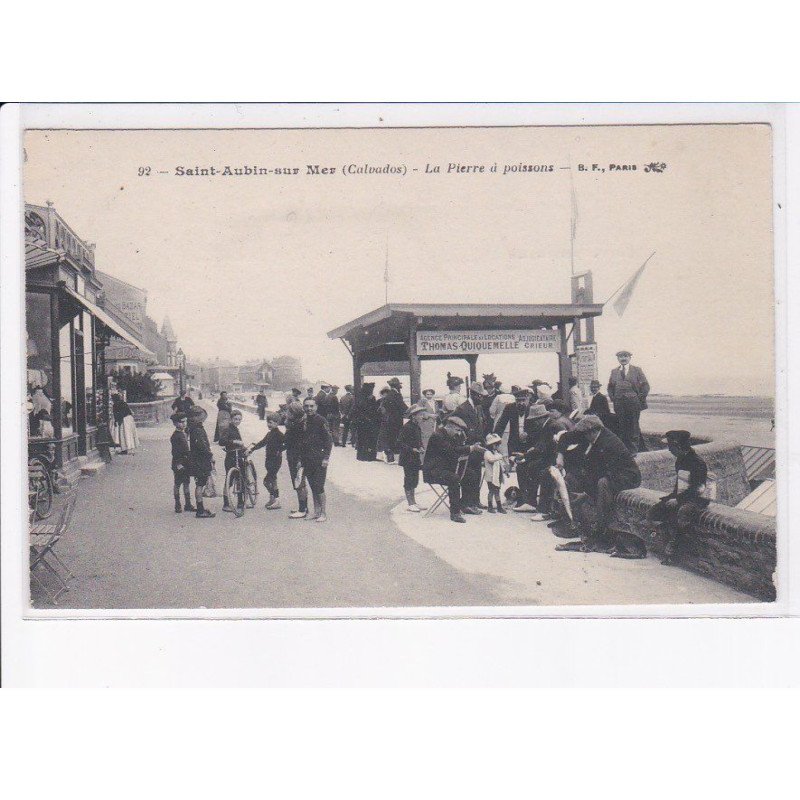 SAINT-AUBIN-sur-MER: la pierre à poissons - très bon état
