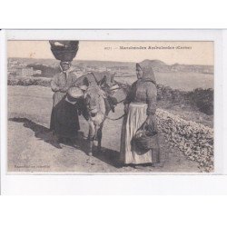 CORTE: marchandes ambulantes, âne - très bon état