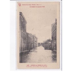 JUVISY-SUR-ORGE: grande rue, prise du bazar de M. Marsault, inondation de janvier 1910 - très bon état