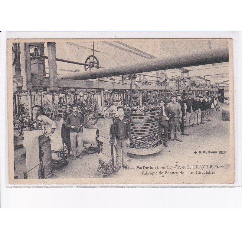 SALBRIS: P. et L; Gravier frères, fabrique de bonneterie, les circulaires - très bon état