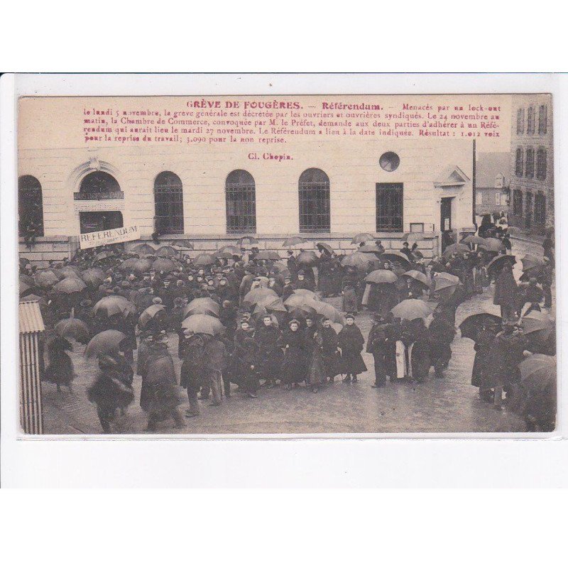 FOUGERES: grève de fougères, référendum - très bon état