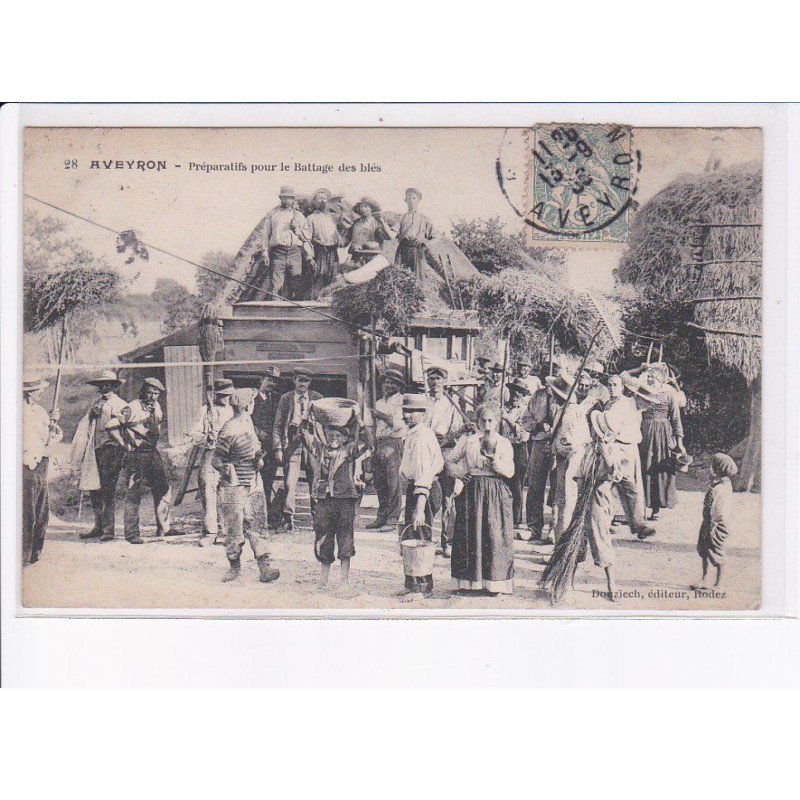 AVEYRON: préparatifs pour le battage des blés - très bon état