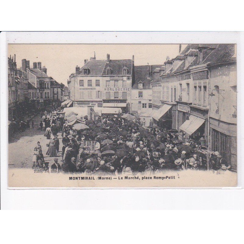 MONTMIRAIL: le marché, place remy-petit - très bon état