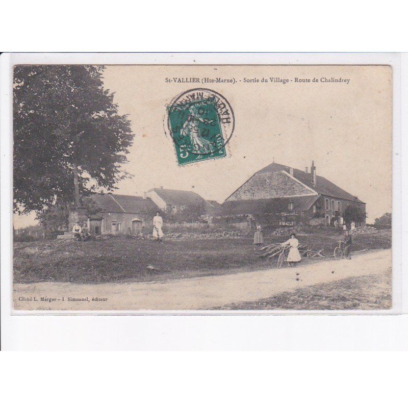 SAINT-VALLIER: sortie du village, route de chalindrey - état