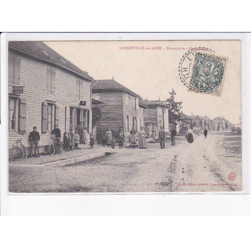 LONGEVILLE-sur-AINE: perspective, grande rue, vélo - très bon état