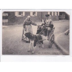 LOIR ET CHER: en sologne, voiture à chien, attelage de chien - état