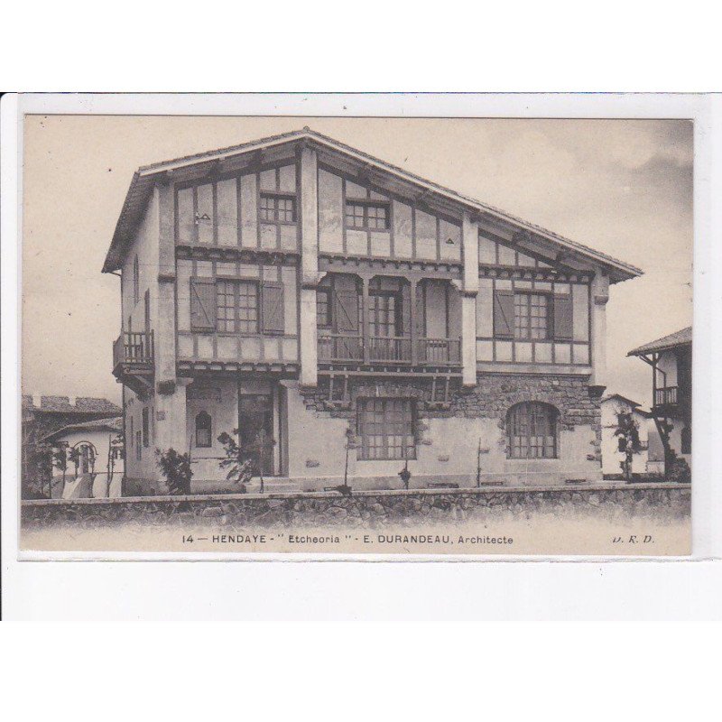 HENDAYE: "etcheoria" E. Durandeau, architecte, villa - très bon état