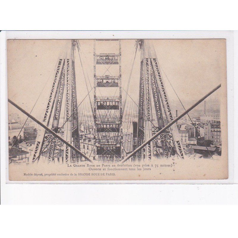 PARIS: 75015 la grande roue de paris en évolution, ouverte et fonctionnant tous les jours - très bon état