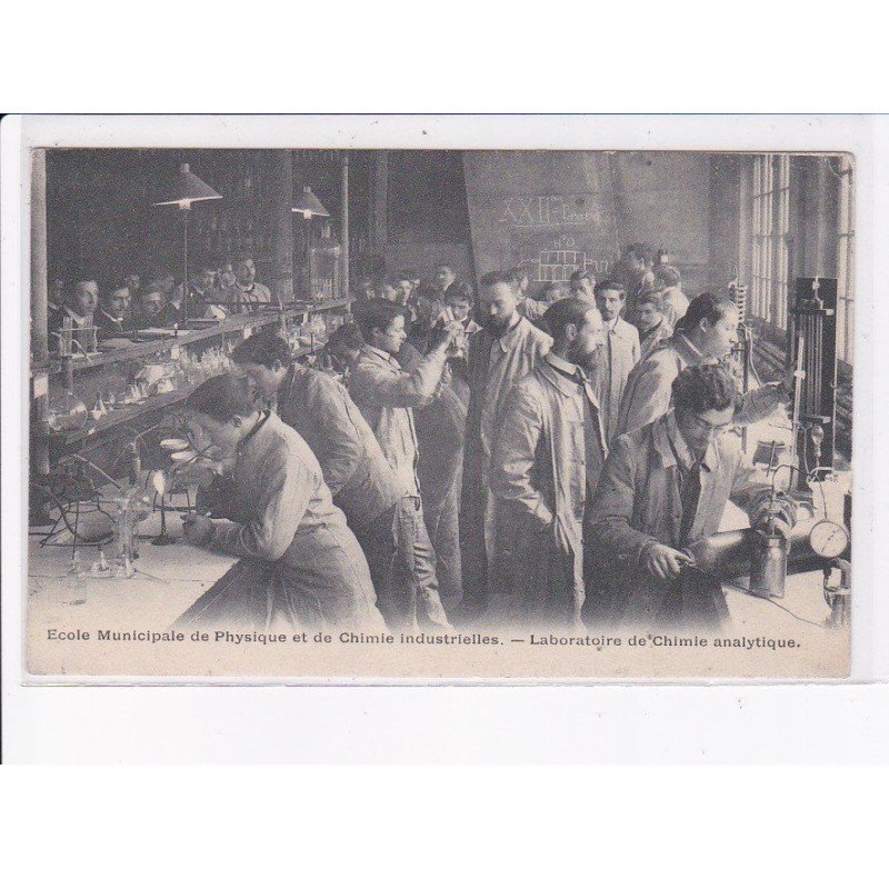 PARIS: 75005, école municipale de phyhsique et de chimie industrielle, laboratoire de chimie analytique - très bon état