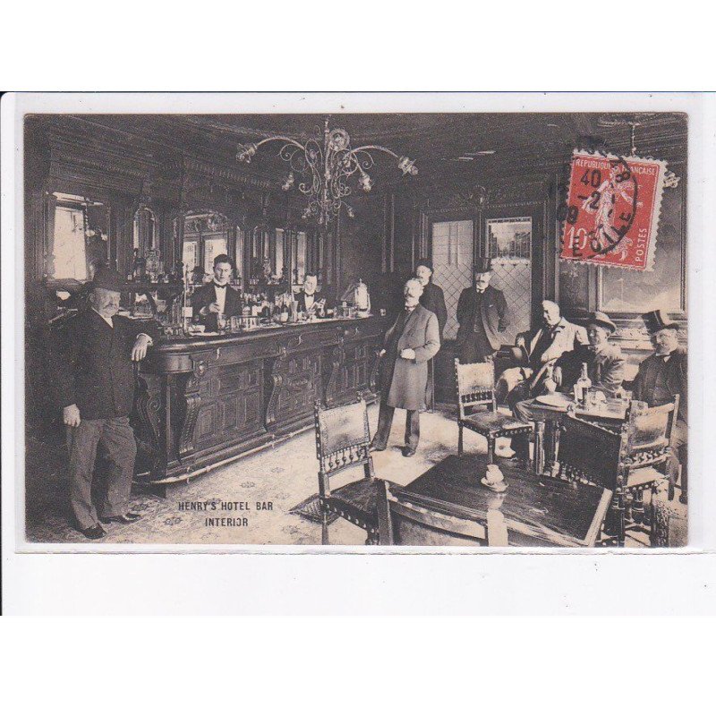 PARIS: 75002 11 rue volney, Henry's hôtel bar interior - très bon état