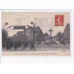 PARIS: 75012, place deaumesnil, l'entrée du métro et le bassin - très bon état