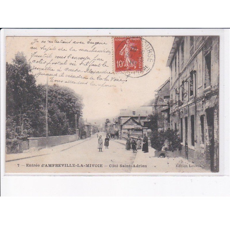 AMFREVILLE-la-MIVOIE: entrée, côté saint-adrien - très bon état