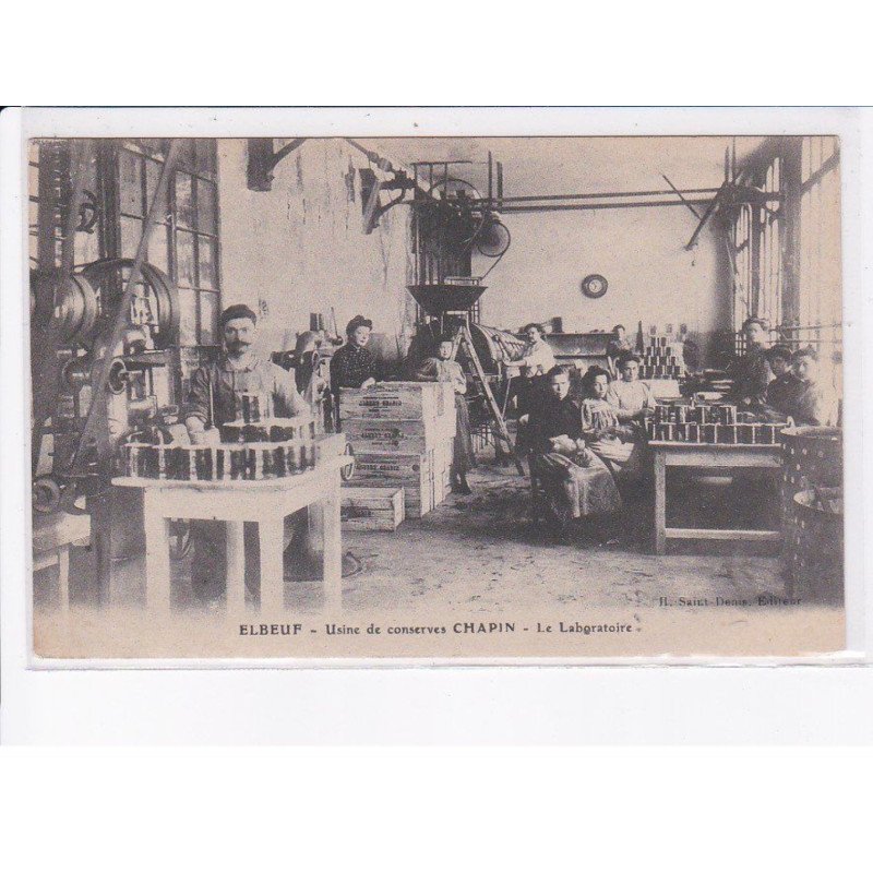ELBEUF: usine de conserves chapin, le laboratoire - très bon état