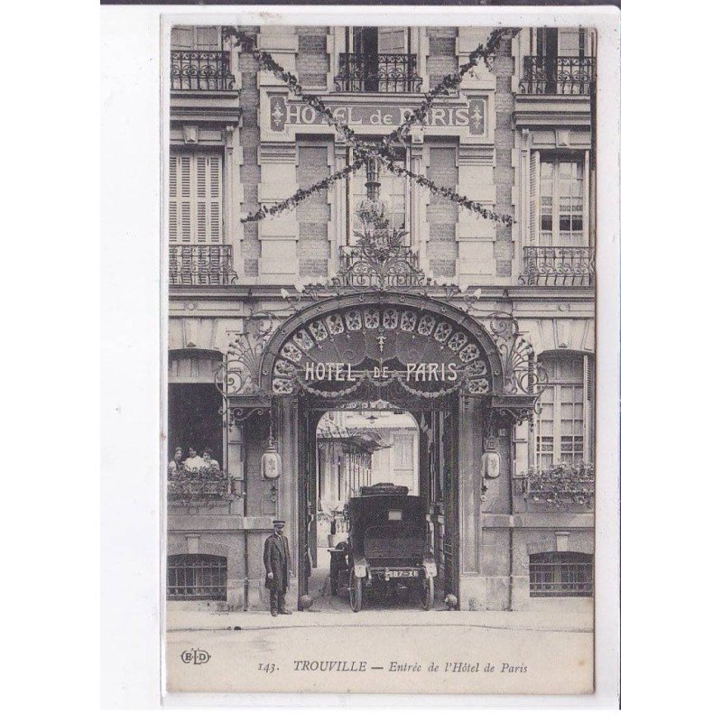 TROUVILLE: entrée de l'hôtel de paris - très bon état