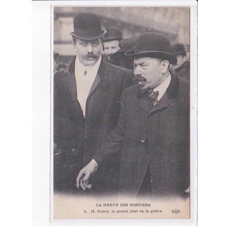 PARIS: la grève des postiers, M. Subra, le grand chef de la grève - très bon état