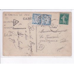 ORNE: chemin de fer, ouvrier, à localiser - état