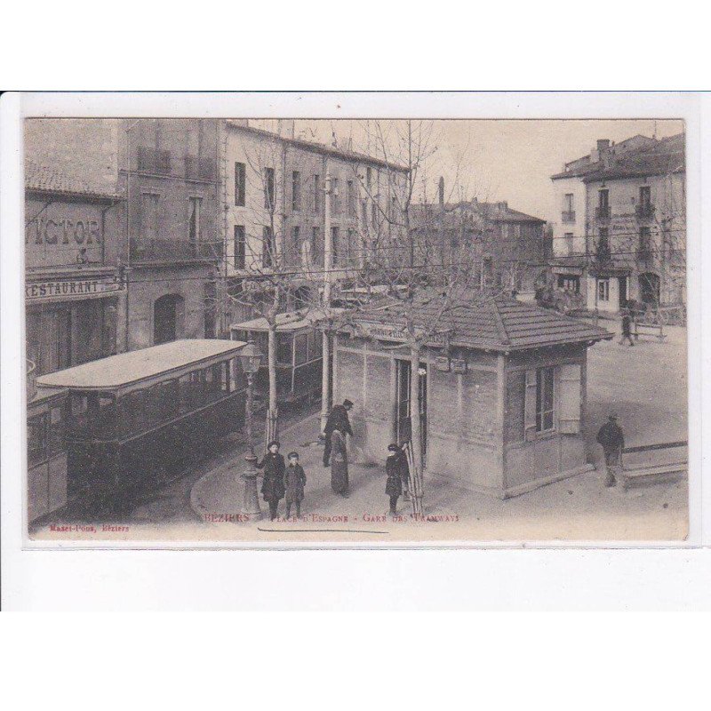 BEZIERS: place d'espagne, gare de tramway - très bon état