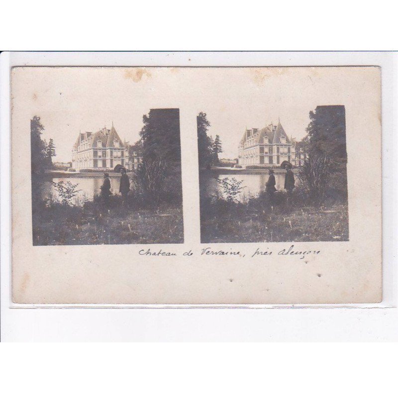 CONDE SUR SARTHE: chateau de verveine, stéréo  - très bon état