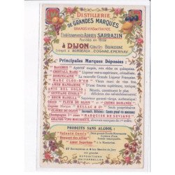 DIJON: publicité, distillerie de grandes marques, Adrien Sarrazin - très bon état