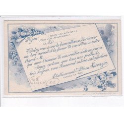 DIJON: publicité, distillerie de grandes marques, Adrien Sarrazin - très bon état