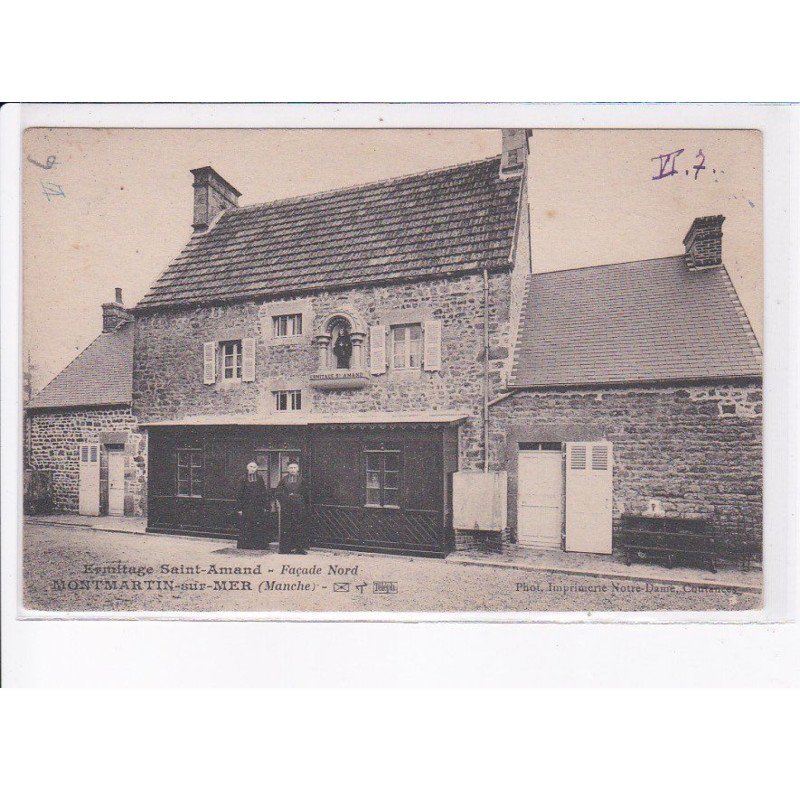 MONTMARTIN-sur-MER: ermitage saint-amand, façade nord - très bon état