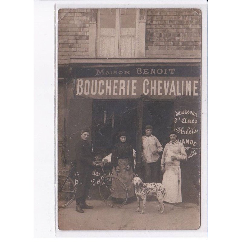 DIJON (?): boucherie chevaline, maison benoit - état