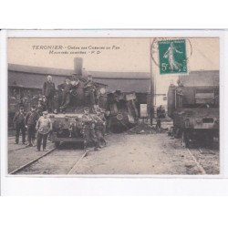 TERGNIER: grève des chemins de fer, machine sabotées, train - très bon état