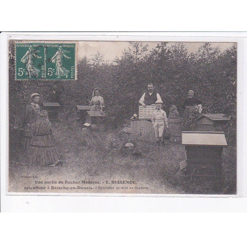 BAZOCHE-en-DUNOIS: une partie du rucher moderne E. Bellenou, apiculteur - état