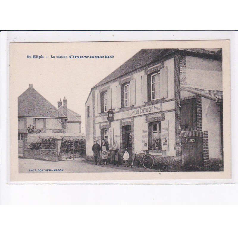 SAINT-ELIPH: la maison chevauché, café - très bon état