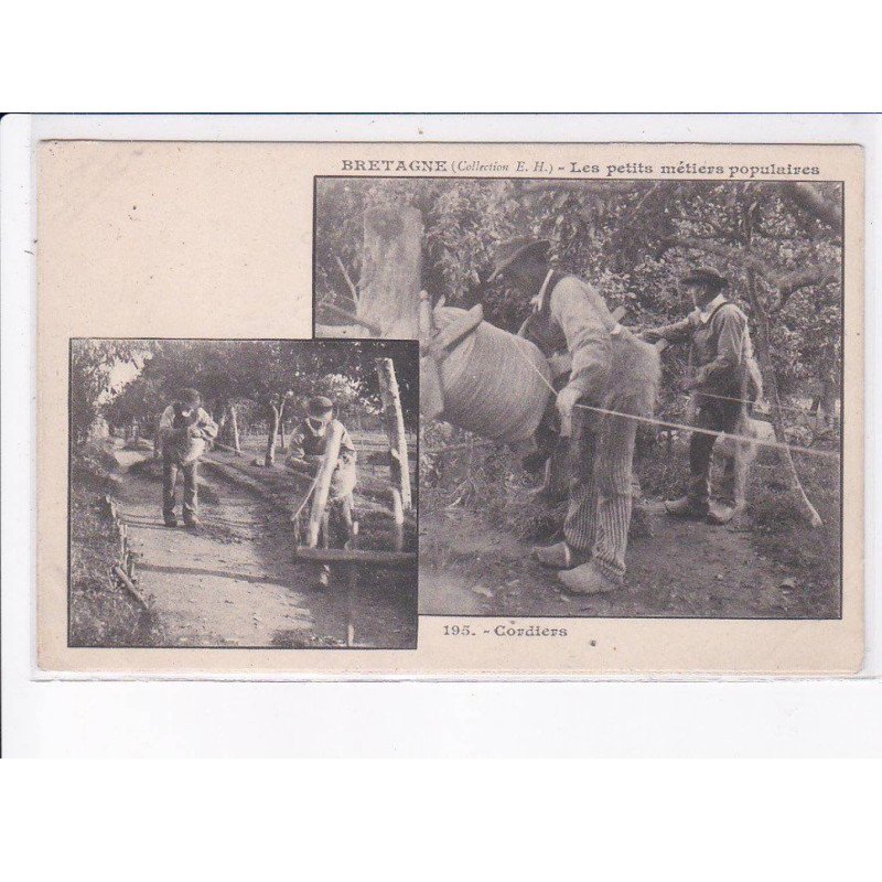FINISTERE:  cordiers, les petits métiers populaires - très bon état