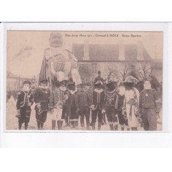 DOLE: fête de dole 1912 carnaval, union sportive, rugby - très bon état