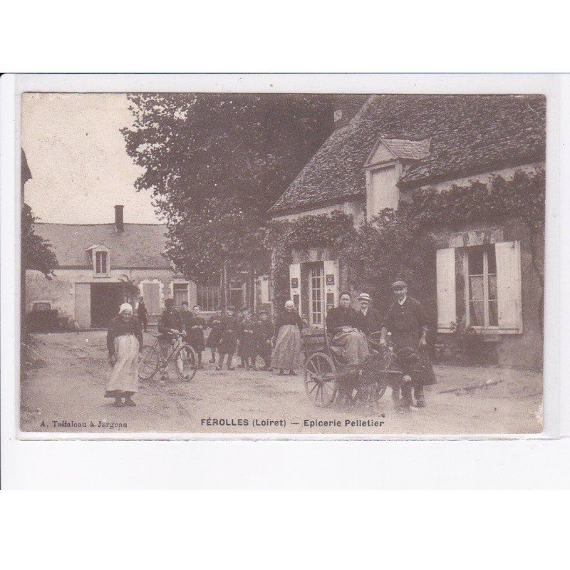 FEROLLES: epicerie pelletier, voiture à chien - état