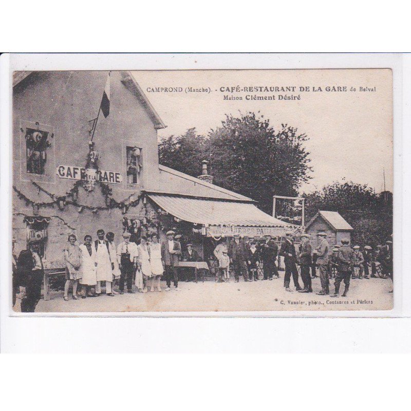 CAMPROND: café-restaurant de la gare de belval, maison clément désiré, café de la gare - état