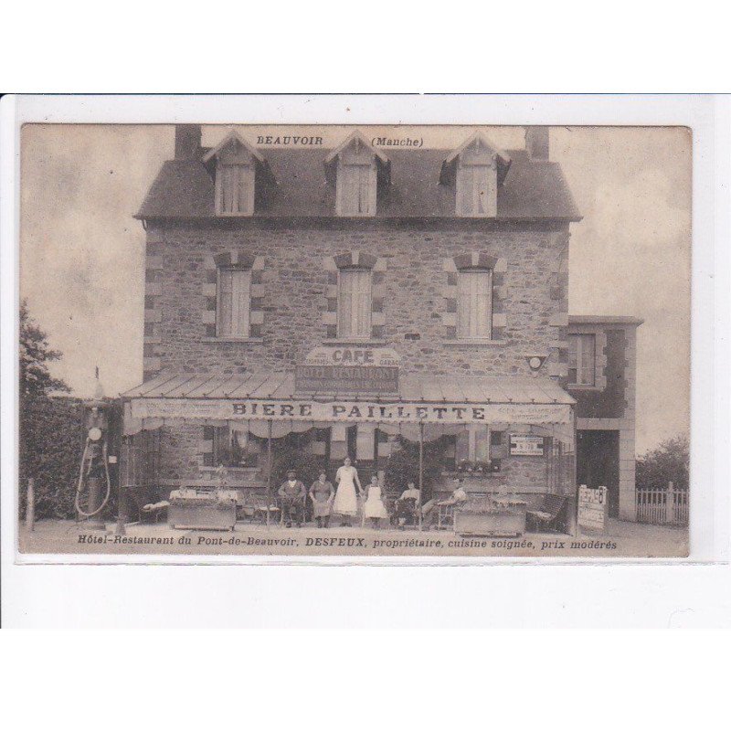BEAUVOIR: café, bière paillette, hotel restaurant pont-de-beauvoir - très bon état