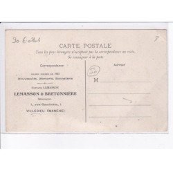 VILLEDIEU: Gustave Lemasson et Bretonnière, mercerie, bonneterie - état